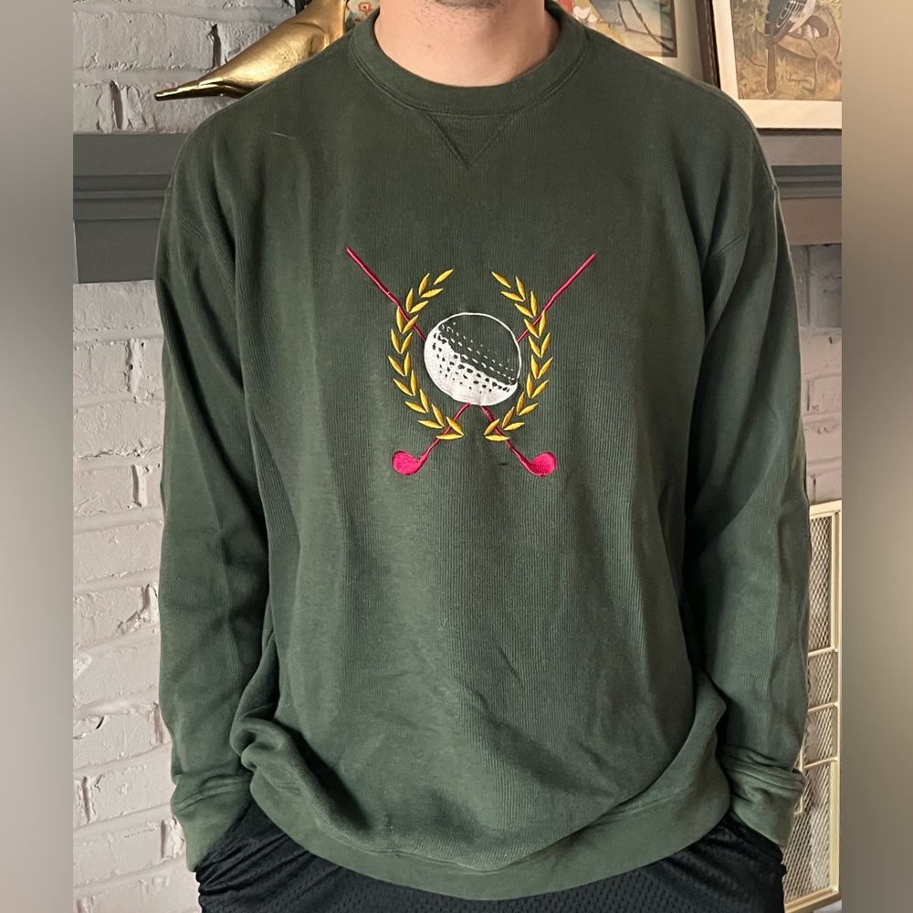 Vintage Embroidered Golf Sweater